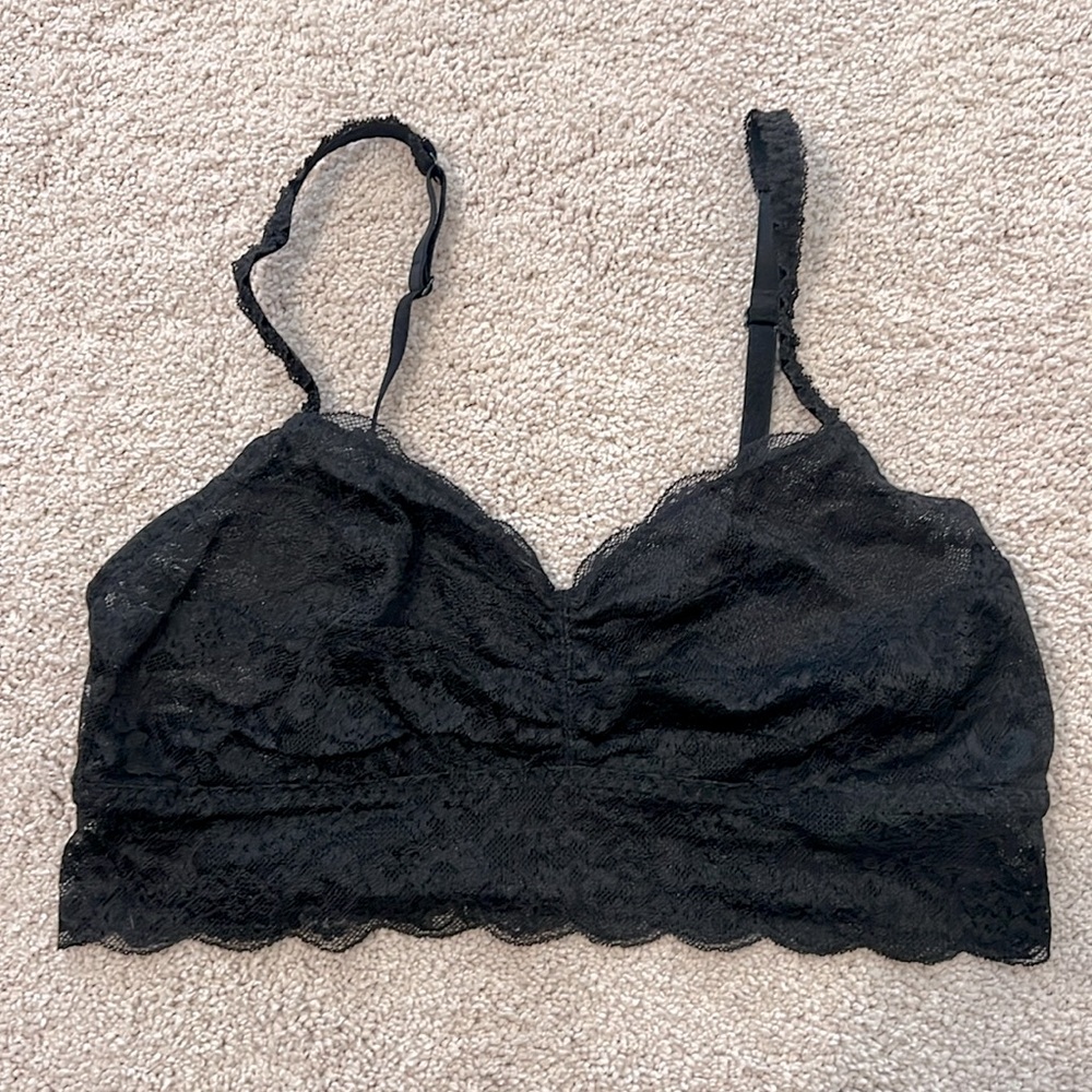 Pink lace bralette